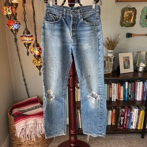 Vintage Levi's Selvedge Jeans 28x29 Straight Leg